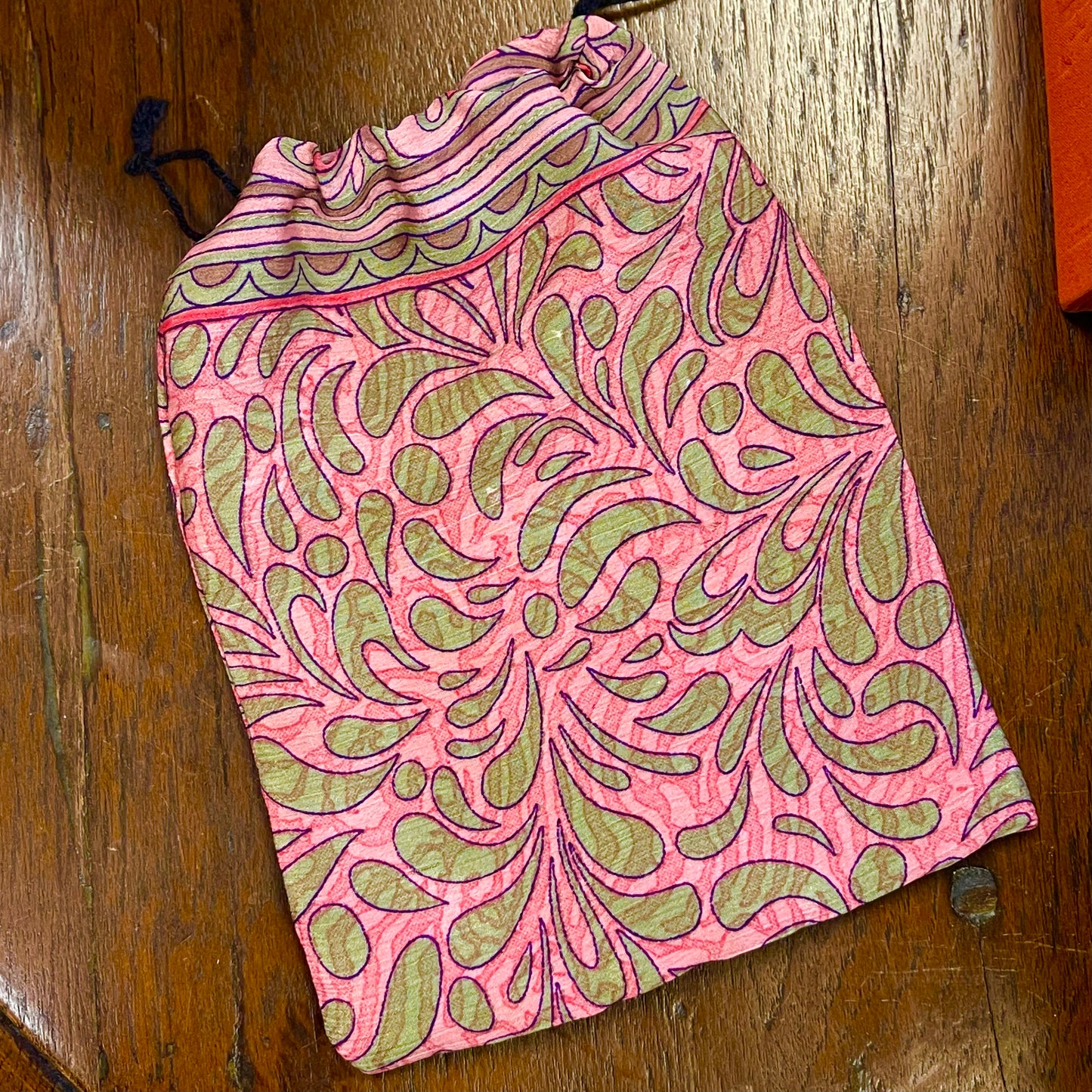 Upcycled Silk Drawstring Gift Supply Bags