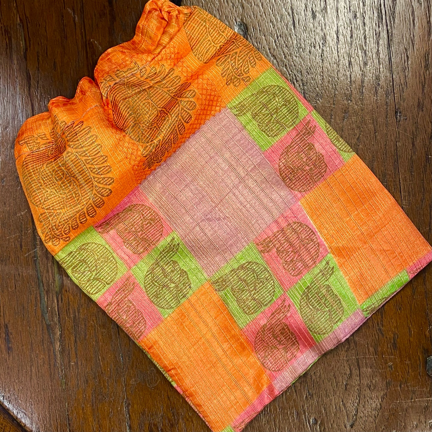 Upcycled Silk Drawstring Gift Supply Bags