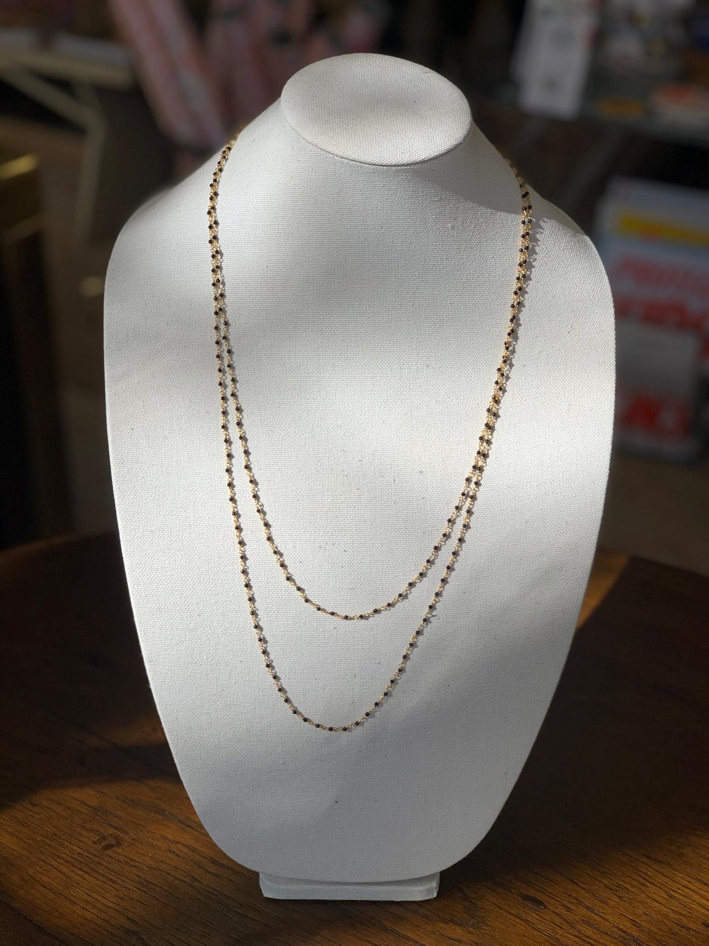 Spinel & Gold Filled Chain 6ft.
