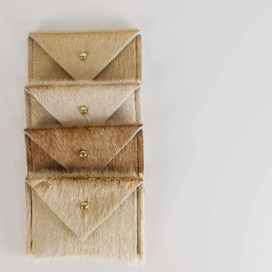 Card Wallet Cowhide Solid Colors