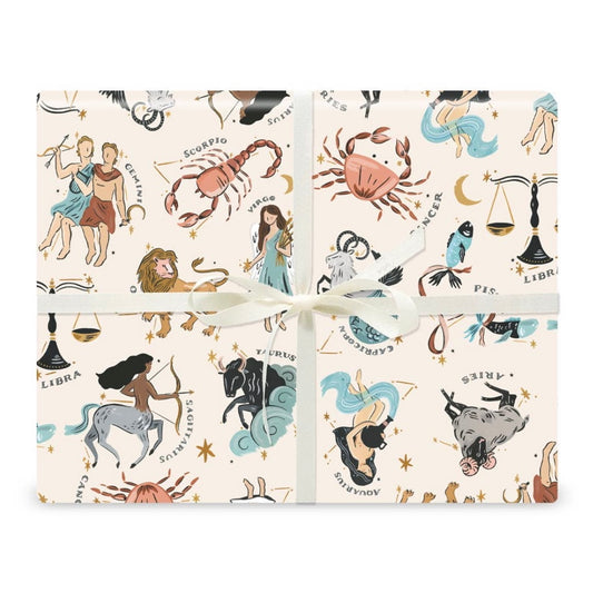 Zodiac Constellations Gift Wrap - Single Sheet