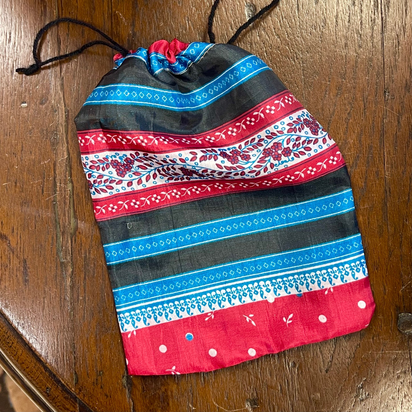 Upcycled Silk Drawstring Gift Supply Bags