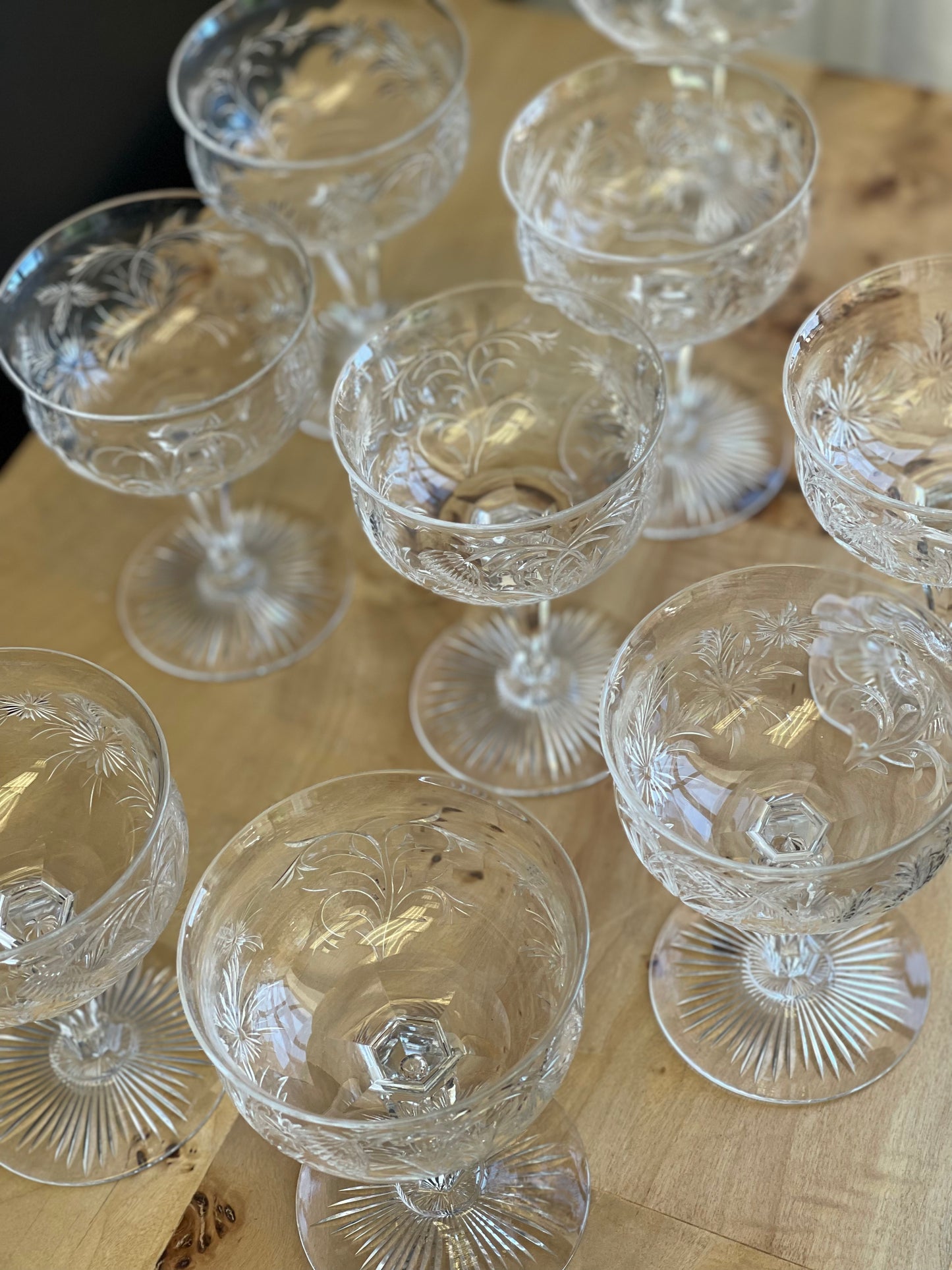 Miele Floral Cocktail Glasses S/10