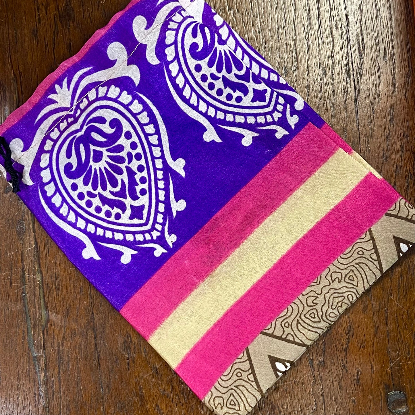 Upcycled Silk Drawstring Gift Supply Bags