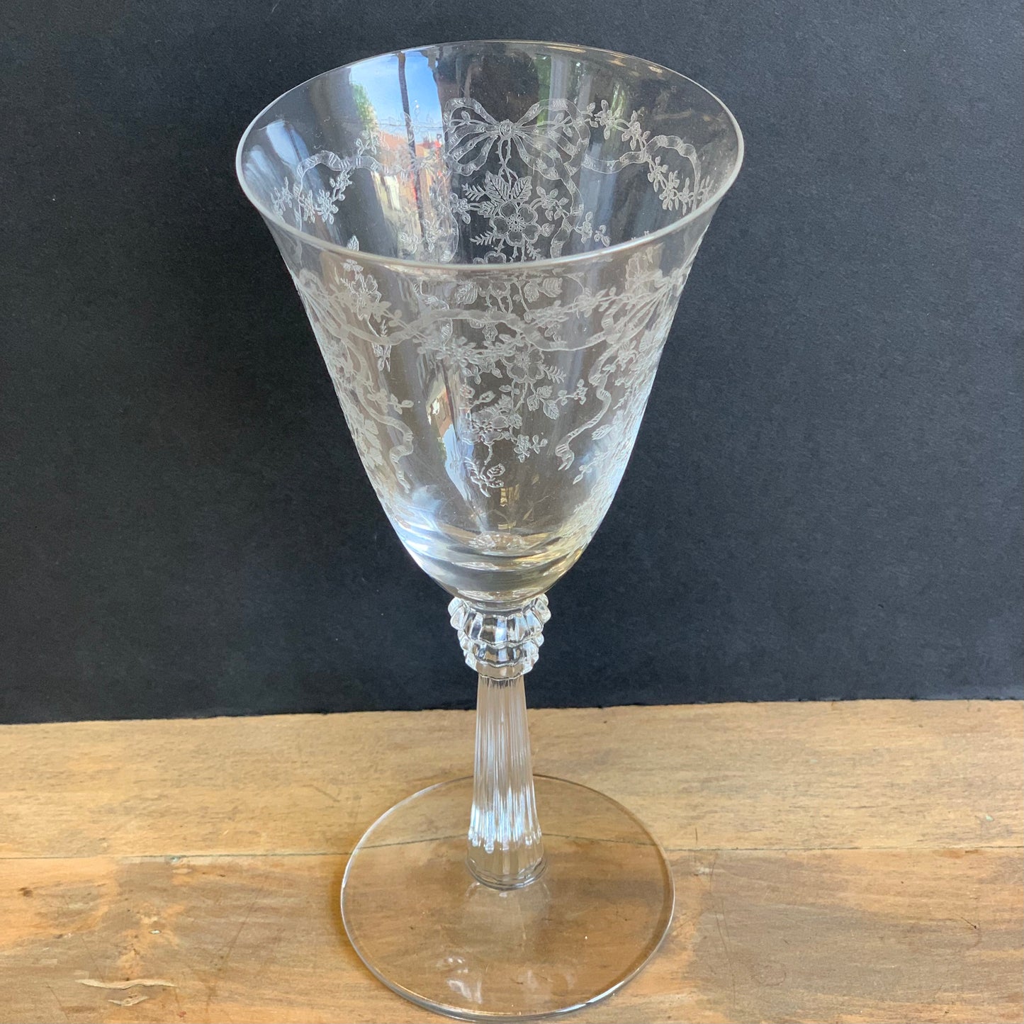 Laura Etched Water Glasses s/4