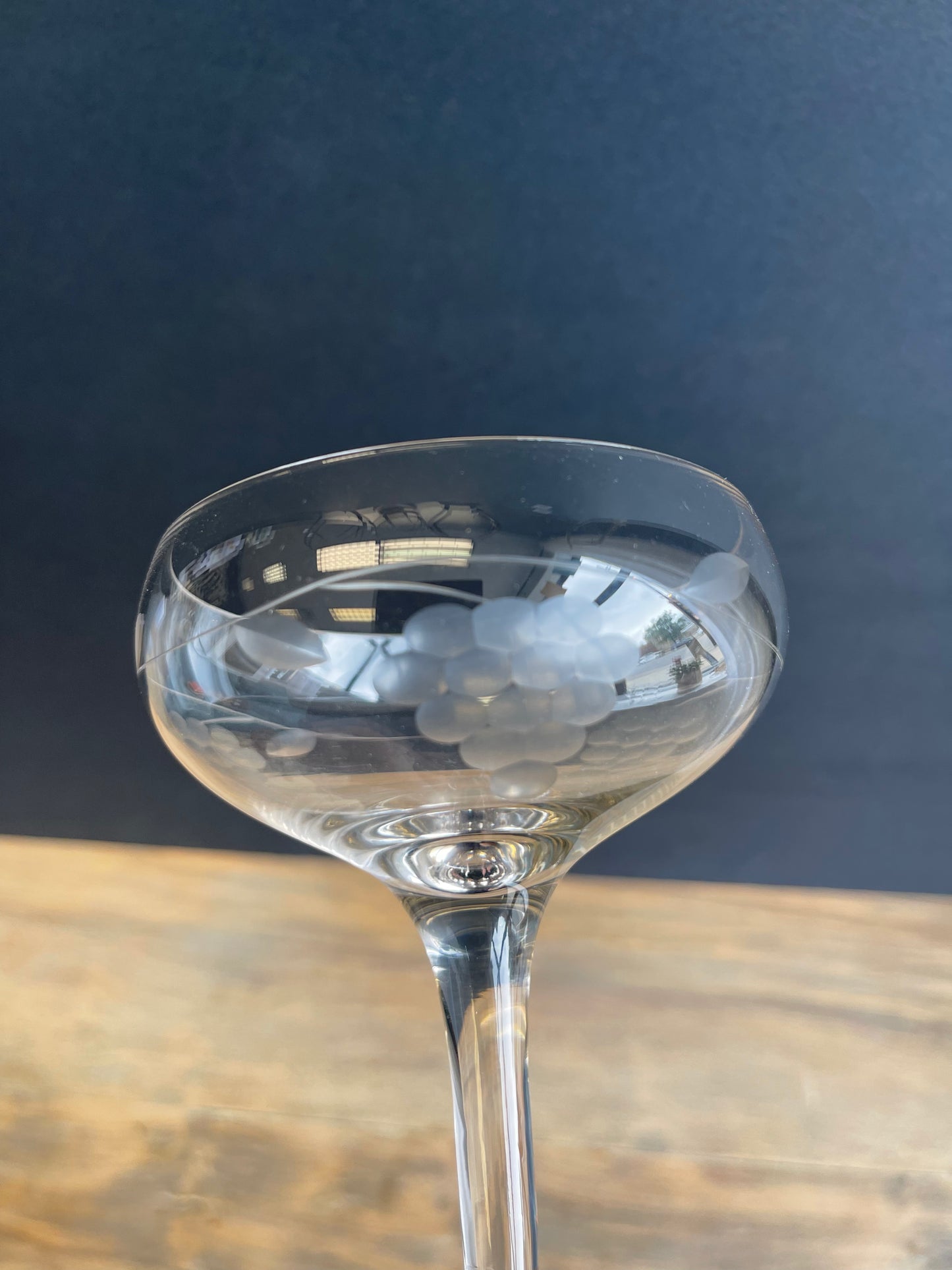 Ella Etched Cocktail Glasses S/9