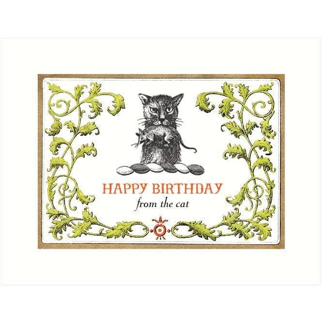 Cat Gift | Birthday Greeting Card: A2