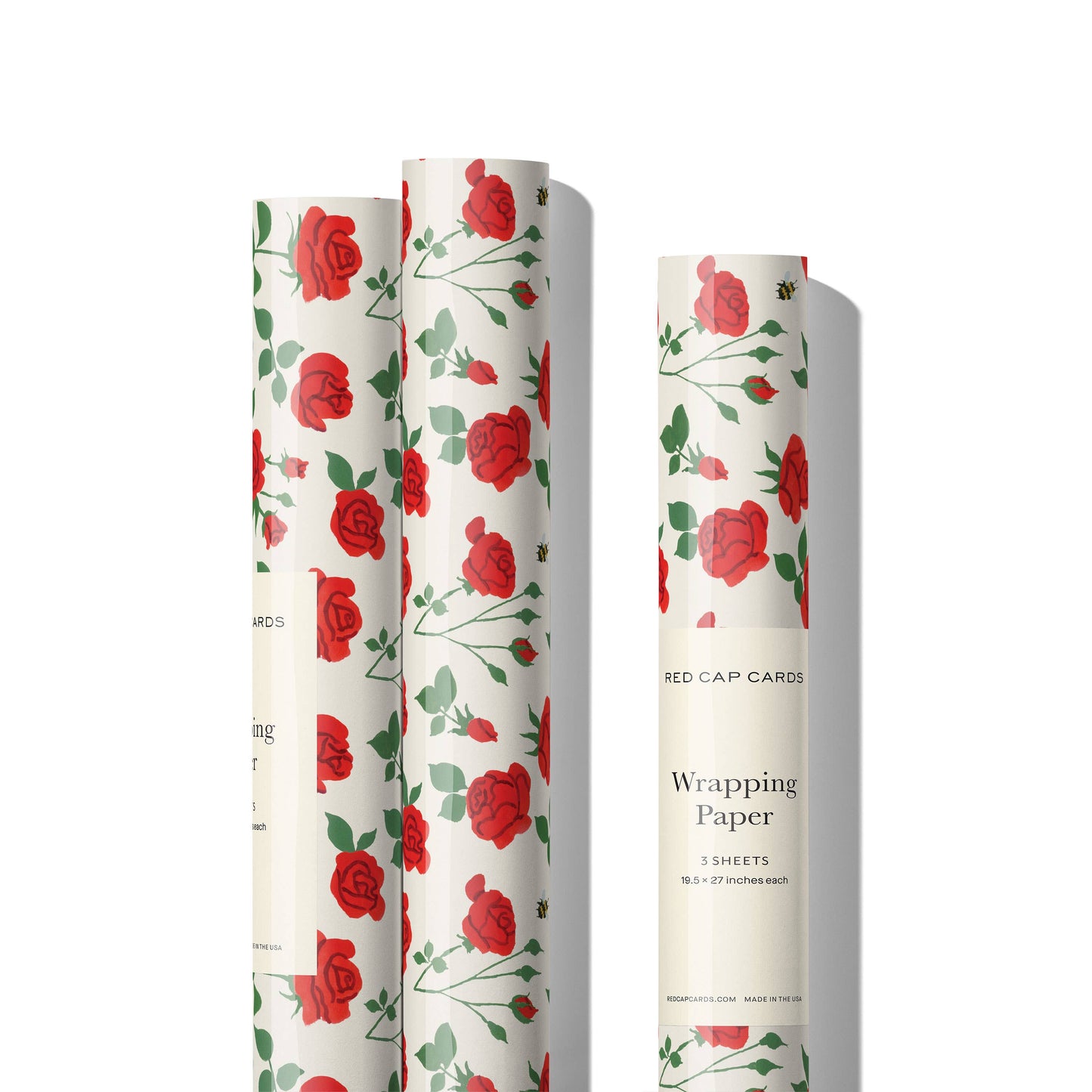 Blooming Roses wrapping paper: Flat sheets
