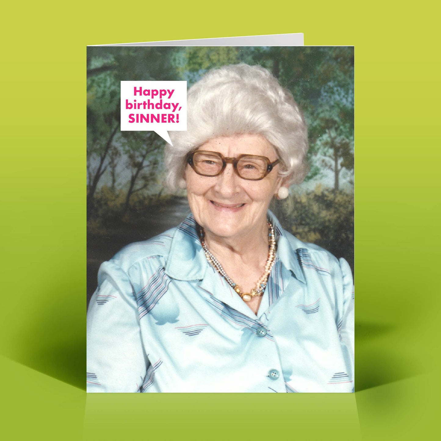 Funny Birthday Card – SINNER! – Vintage Sassy Humor