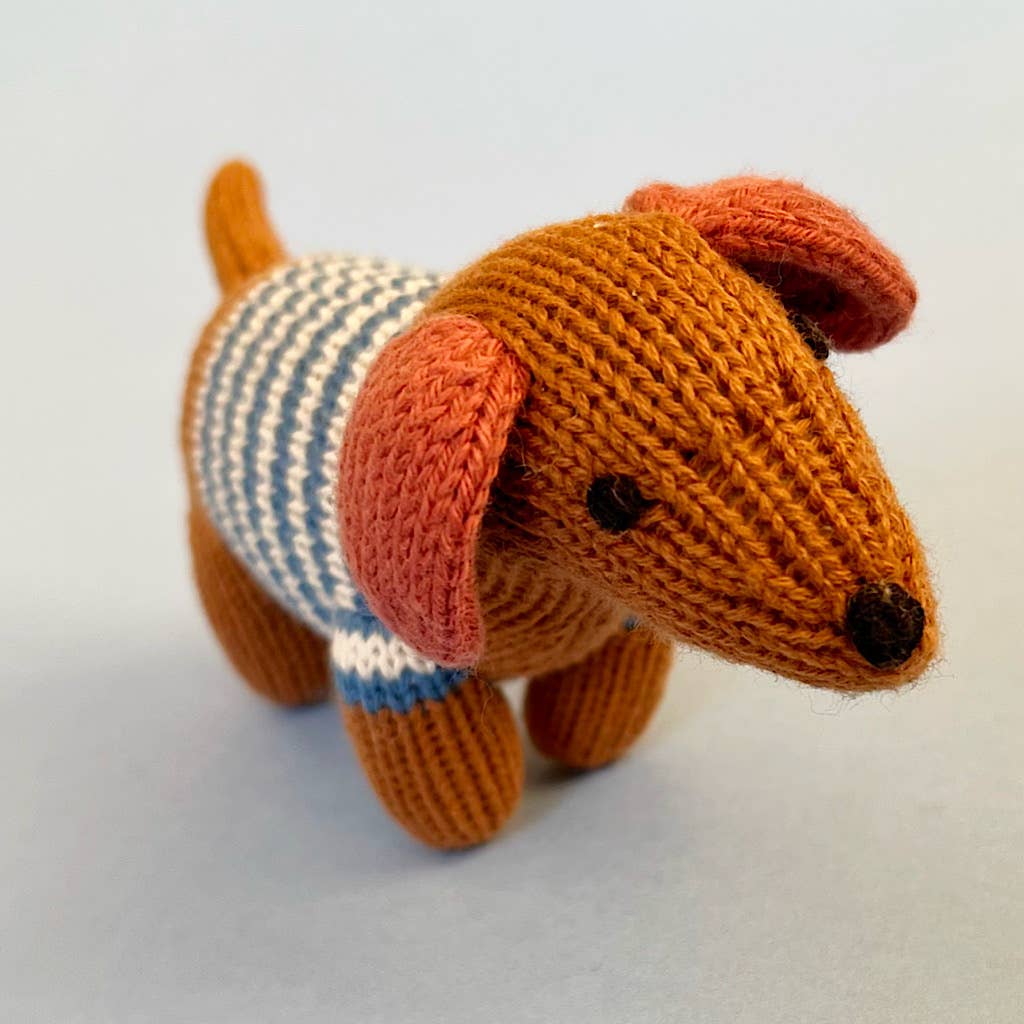 Pre-Order NOW! Dog Rattle for Babies (Handmade): Blue