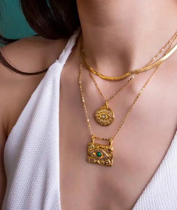 Evil Eye Protection Medallion Necklace
