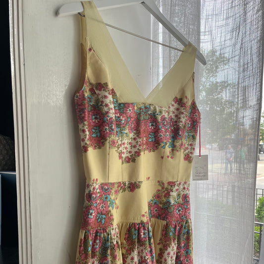 Y2K Yellow Floral Dress