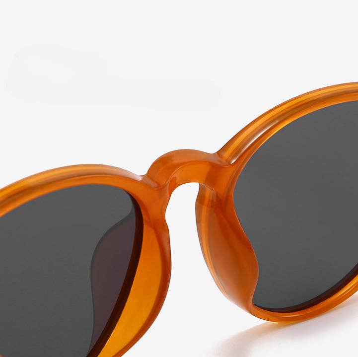 Vintage Round Polarized Simple Sunglasses DP25B496: Orange