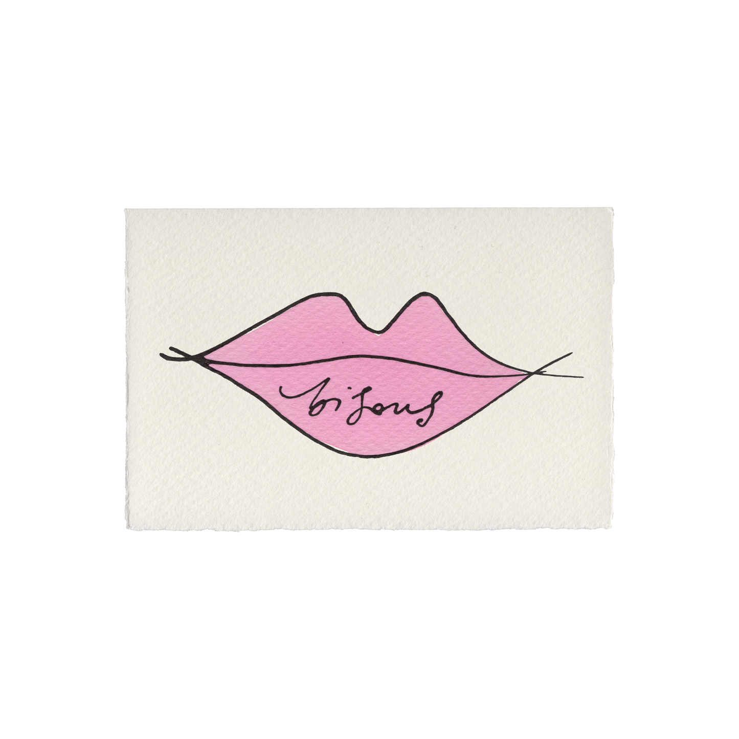 Bisous Love Card: Candy pink