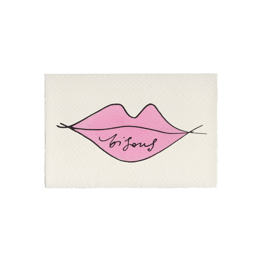 Bisous Love Card: Candy pink