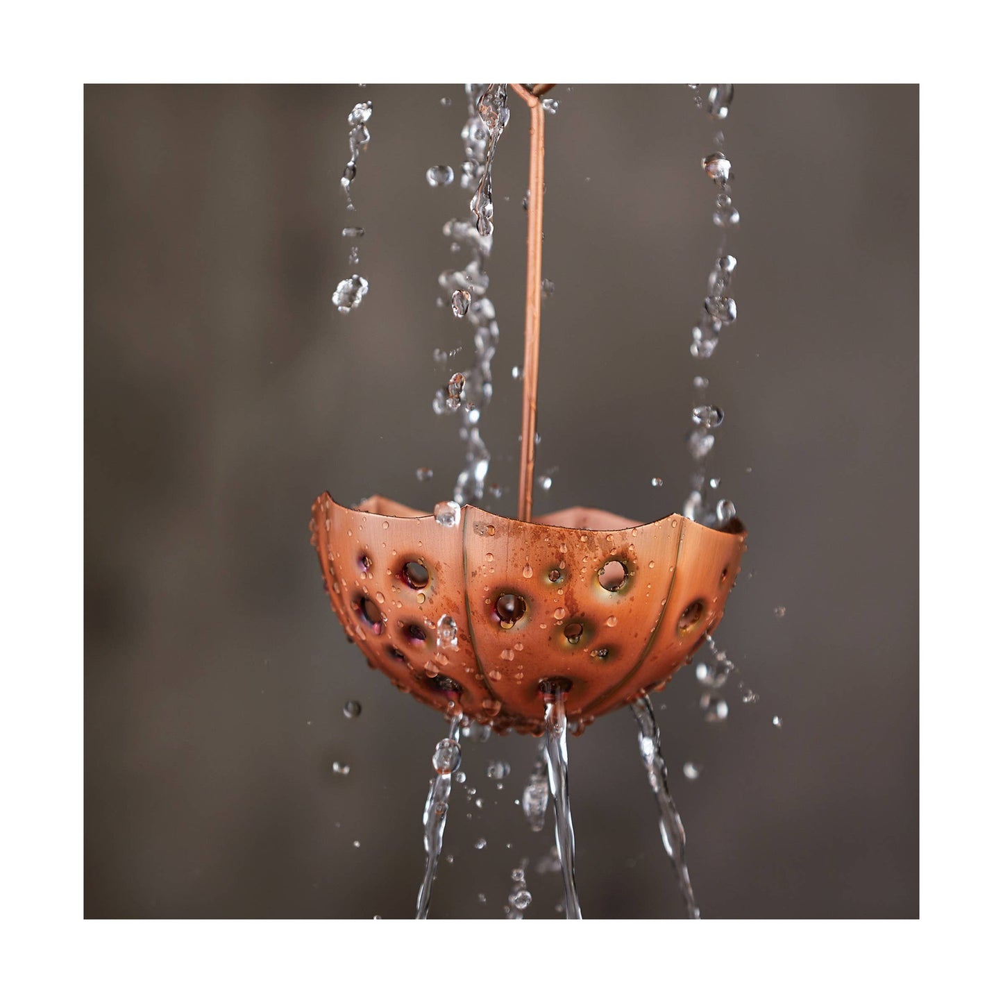 Umbrella Rain Chain - Antique Gold