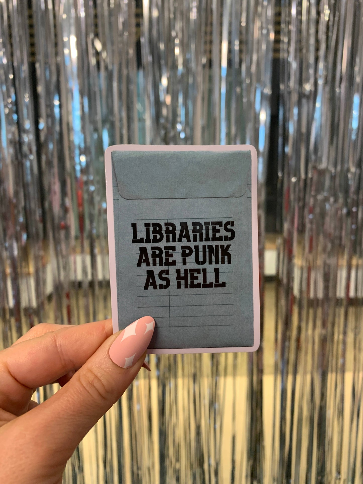 Libraries Are Punk As Hell Vinyl Sticker