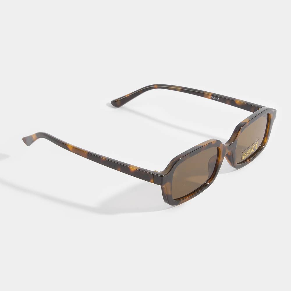 Retro Rectangle Frame Uv400 Sunglasses: ASSORTED
