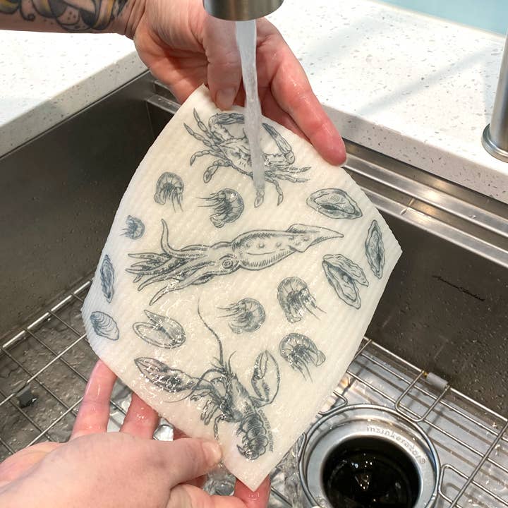 Ocean Swedish Dishcloth