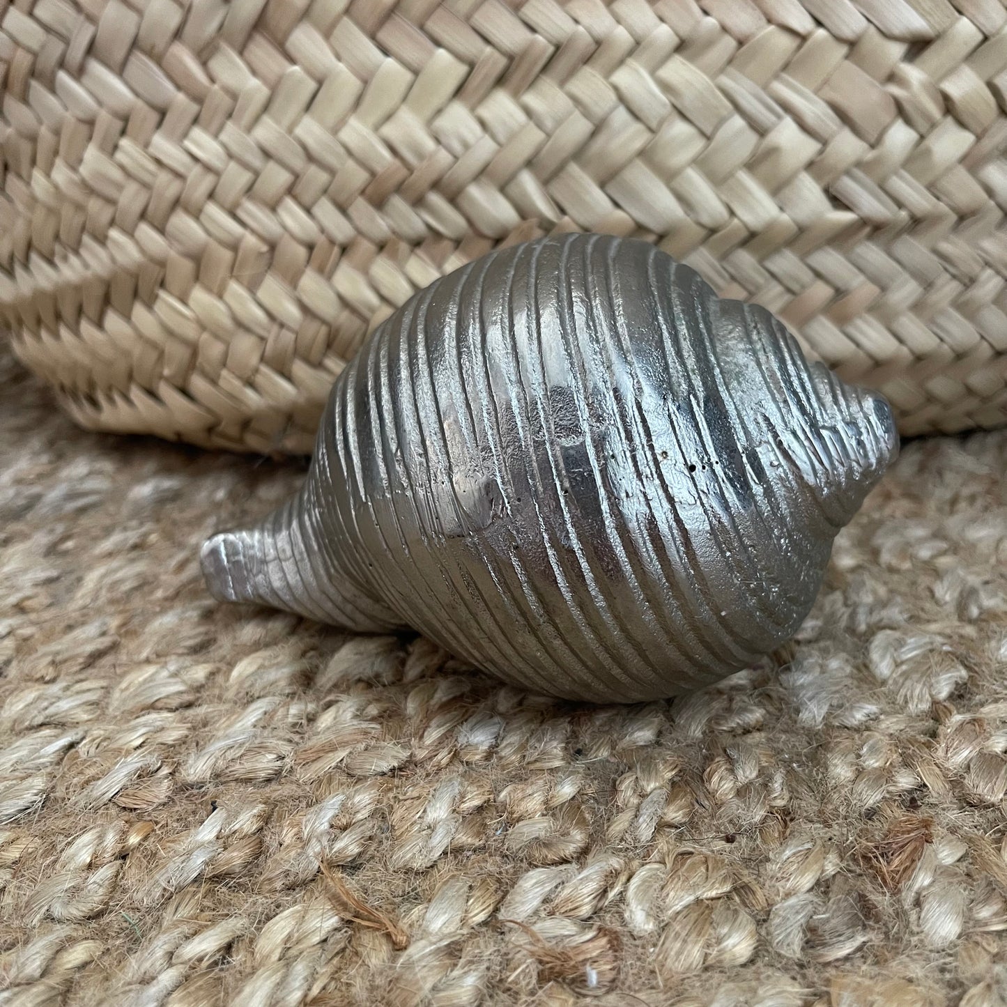 Large Decorative Silver Shell