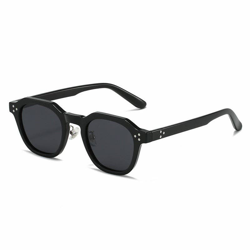 Retro Polarized UV Protection Round Sunglasses DP25D958: C1