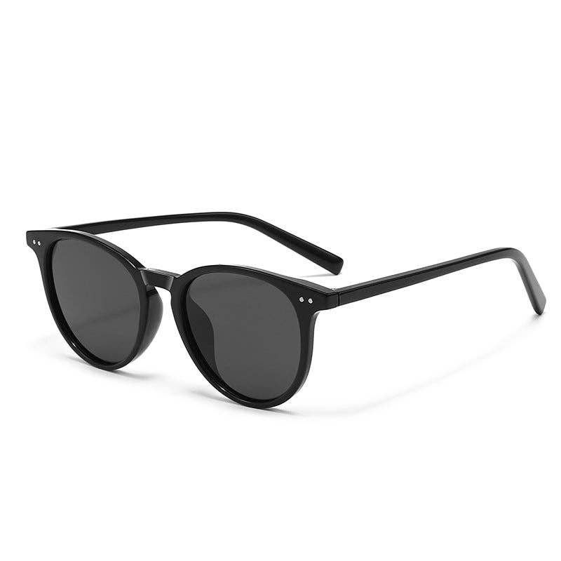 Vintage Round Polarized Simple Sunglasses DP25B496: Tortoiseshell