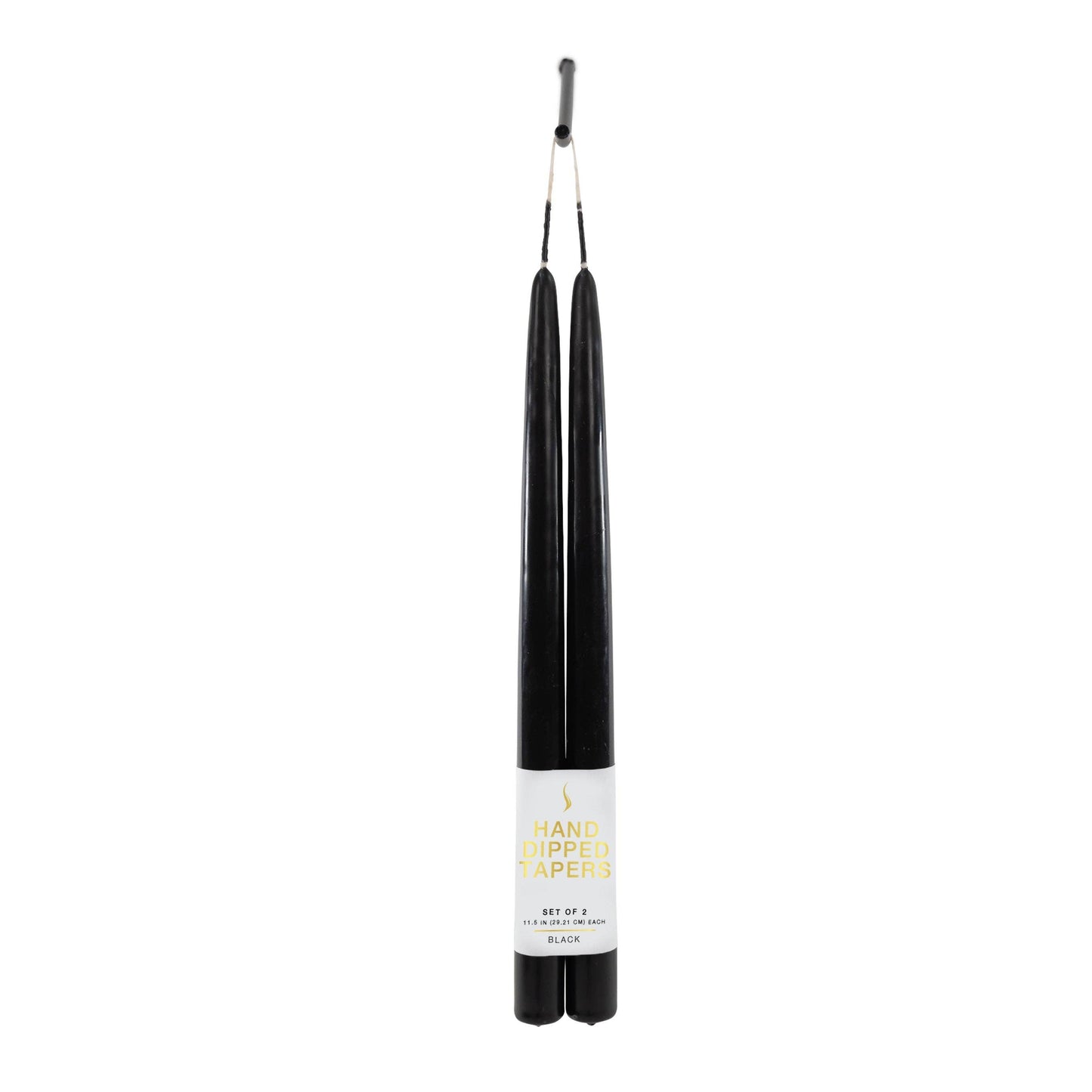 Classic Taper Candles 12" Black