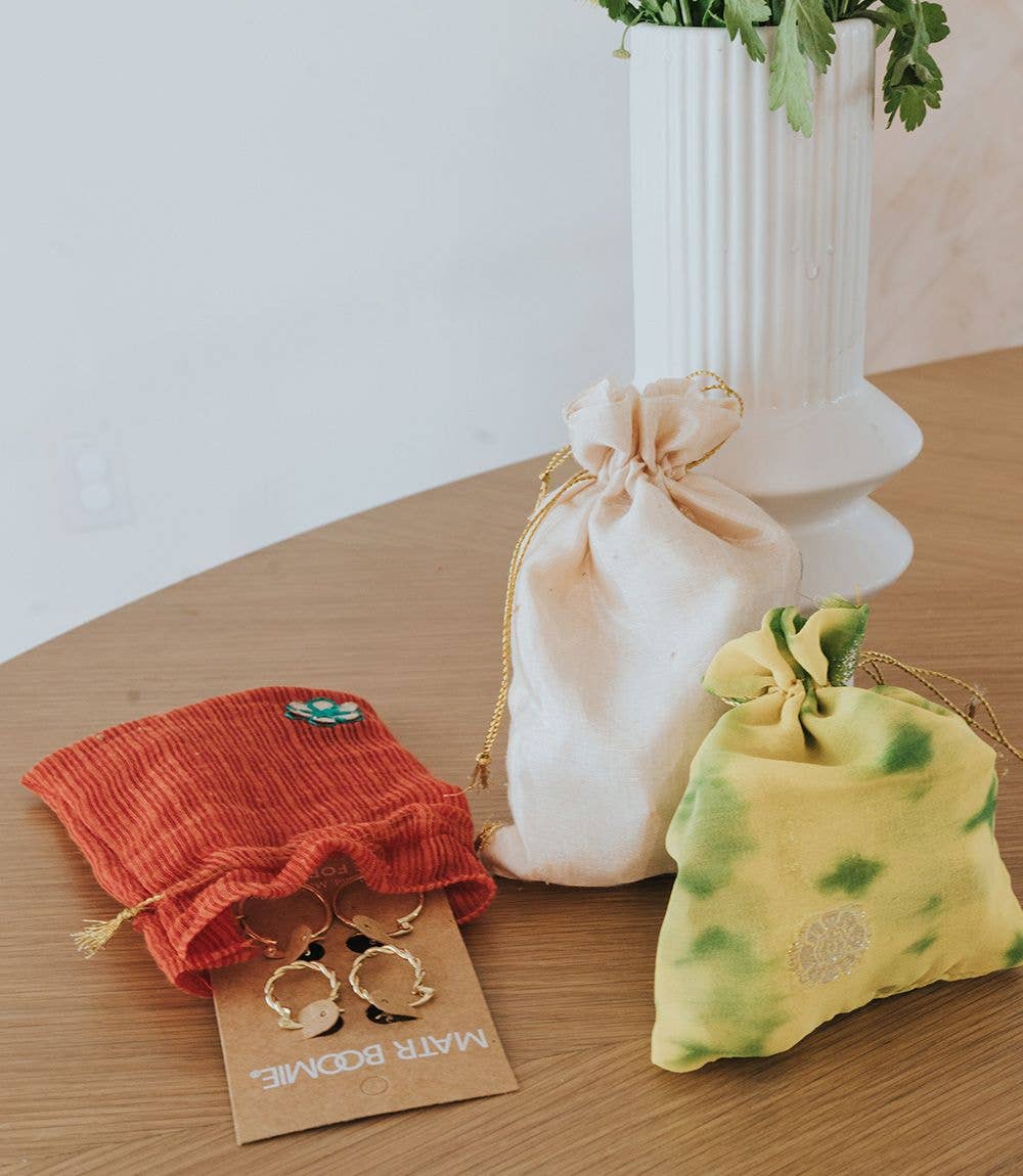 Vintage Sari Eco Friendly Drawstring Gift Bag
