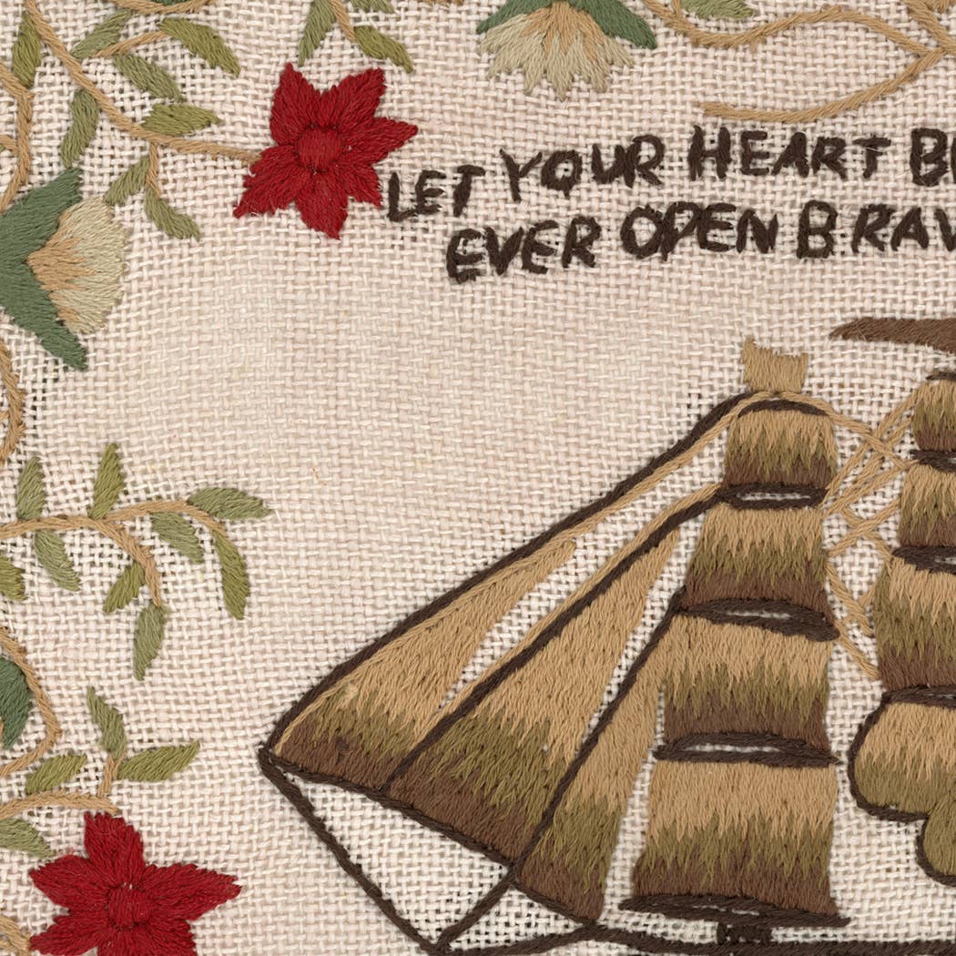 Let Your Heart Be Like The Sea Needlepoint Vintage PRINT