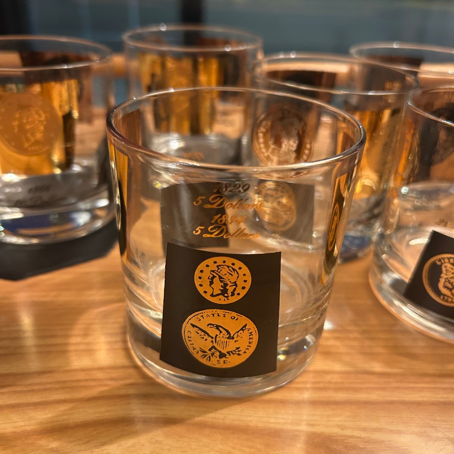 MCM Set of 7 Rocks/Old Fashioned Glasses