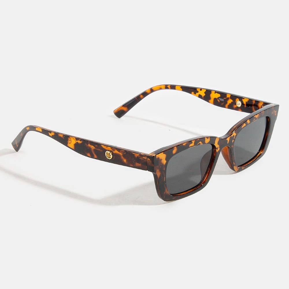 Tortoise Rectangle Sunglasses Set: ASSORTED