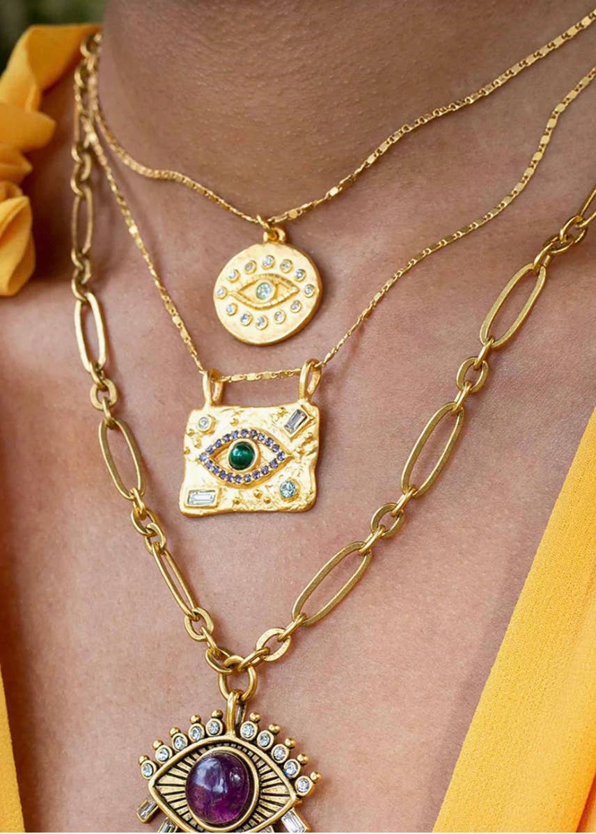 Evil Eye Protection Medallion Necklace