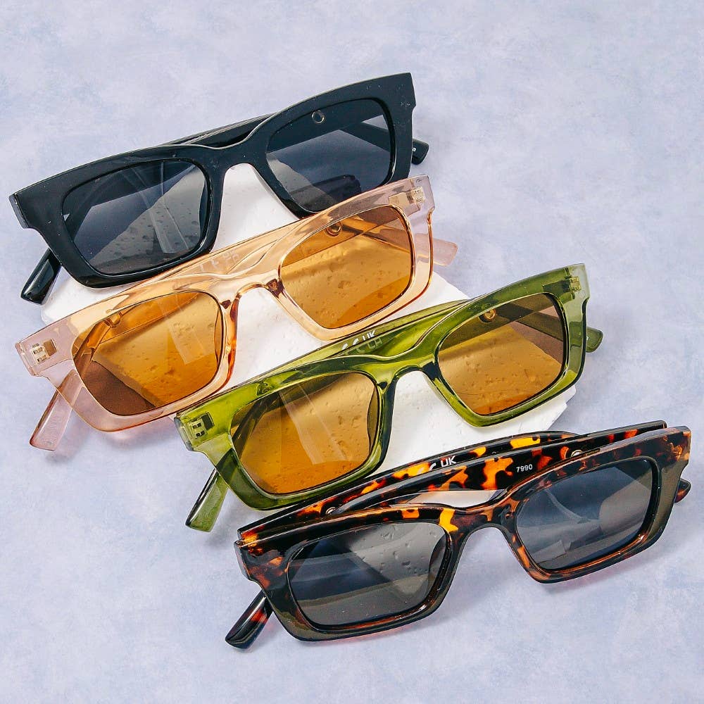 Tortoise Rectangle Sunglasses Set: ASSORTED