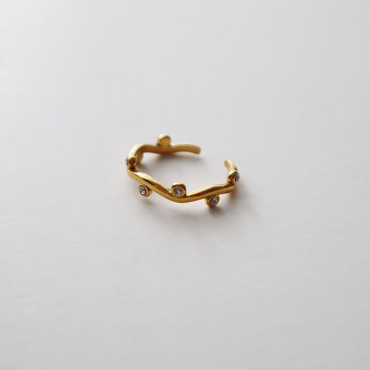 Vine Ring | CZ Adjustable Ring