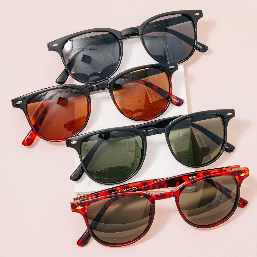 Tortoise Frame Assorted Sunglasses: MULTI