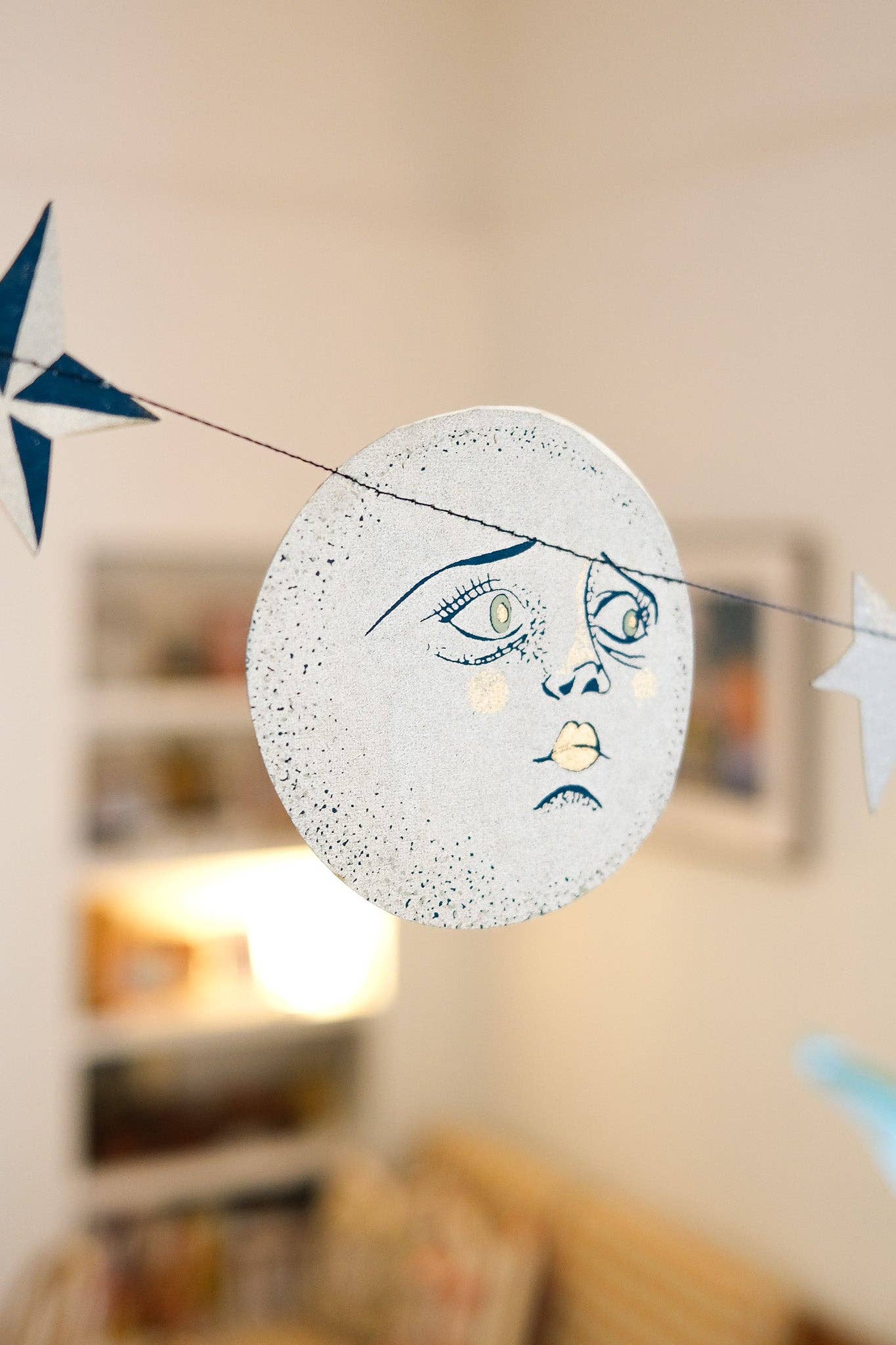 MAN ON THE MOON SEWN GARLAND