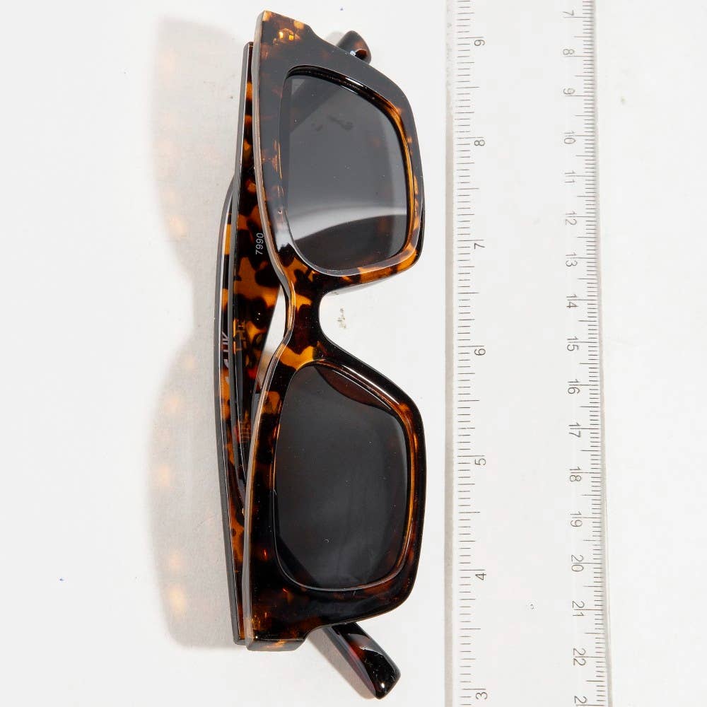 Tortoise Rectangle Sunglasses Set: ASSORTED