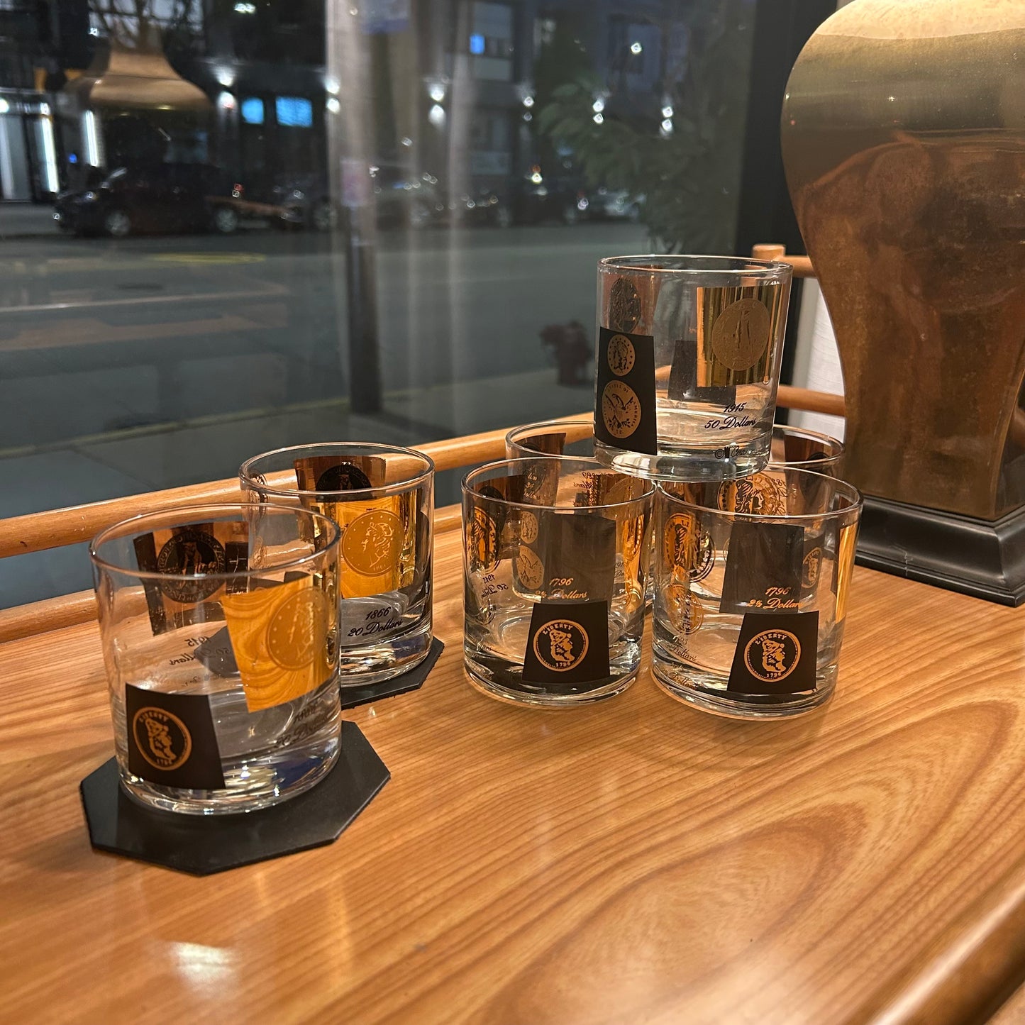 MCM Set of 7 Rocks/Old Fashioned Glasses