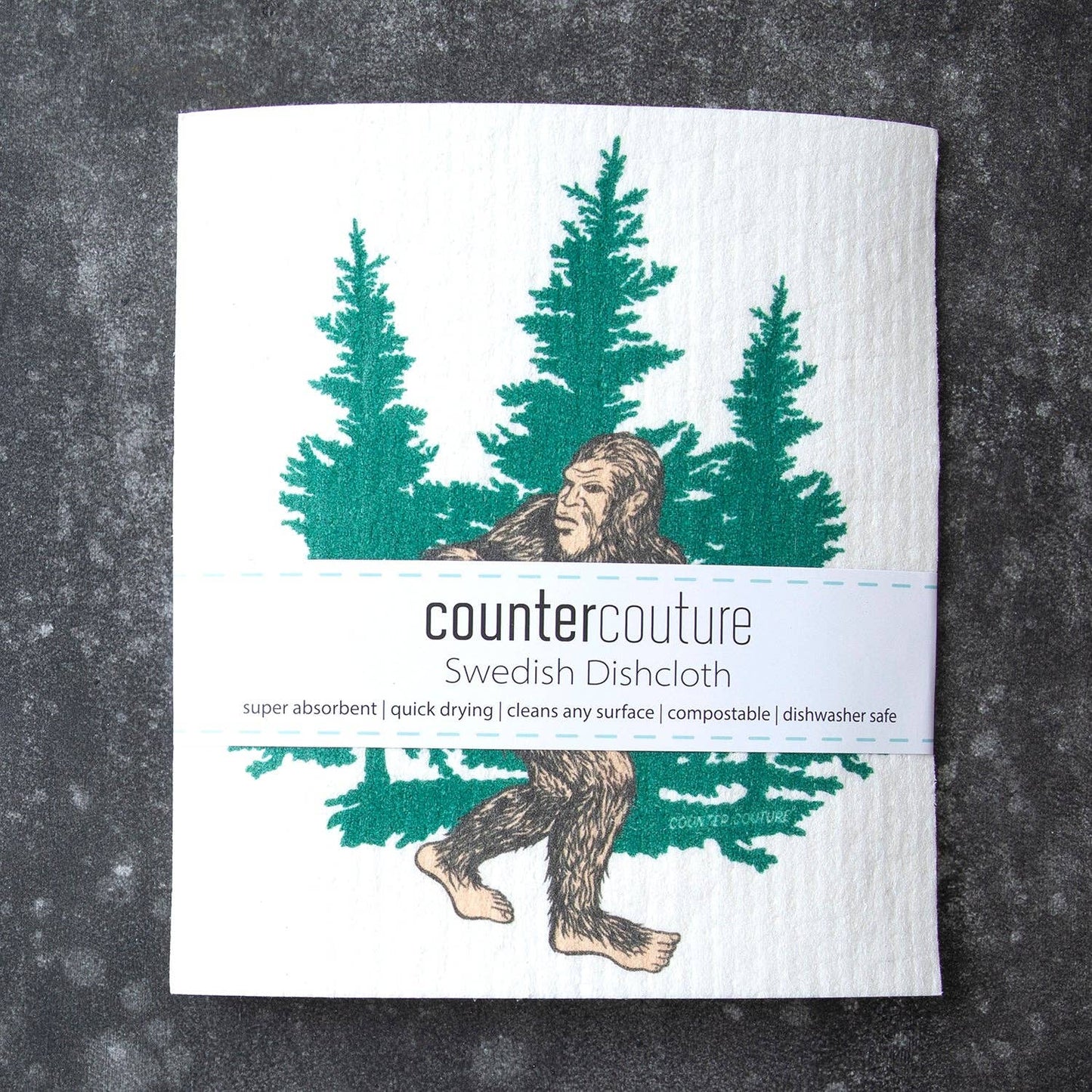 Swedish Dishcloth, Sasquatch — Bigfoot Eco Kitchen Towel