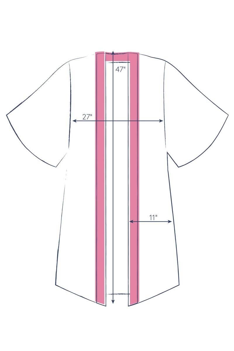 Luxe Trailing Wisteria Kimono Gown - Teal