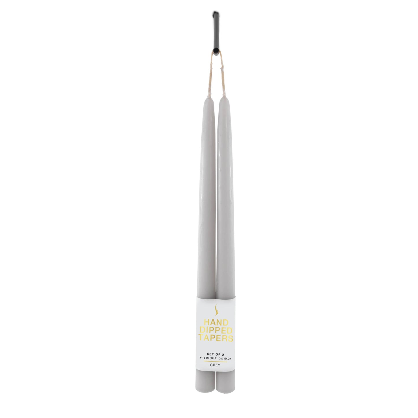Classic Taper Candles 12" Grey