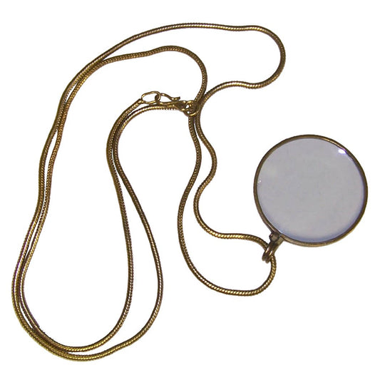 1-3/4" Magnifying Glass on Necklace - Antique Reproduction