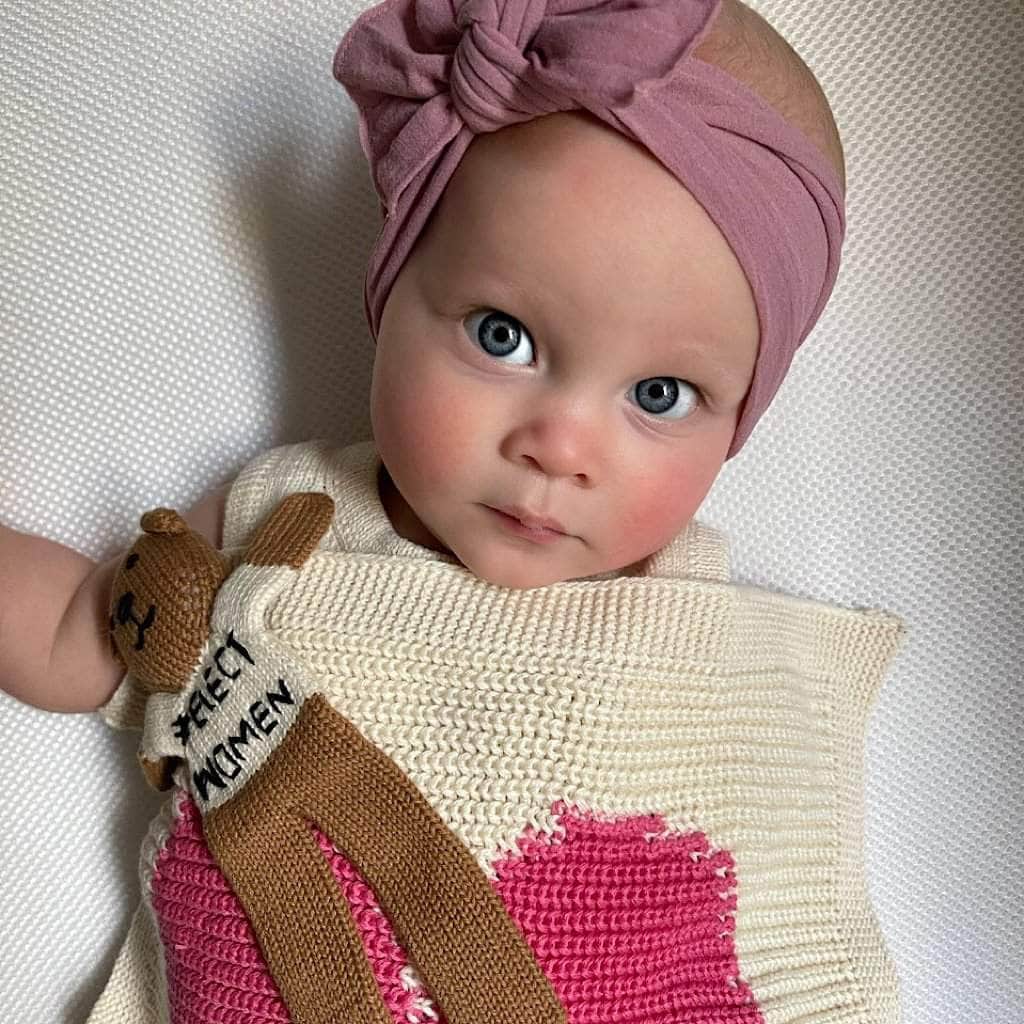 Organic Baby Lovey Blanket- Heart (Handmade): Red