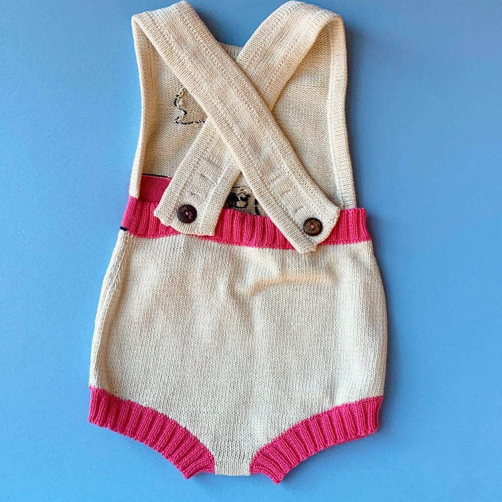 Organic Baby Romper, Sleeveless Knit - Girl Power: 3-6M