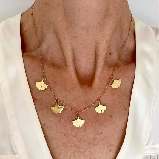 Gingko necklace