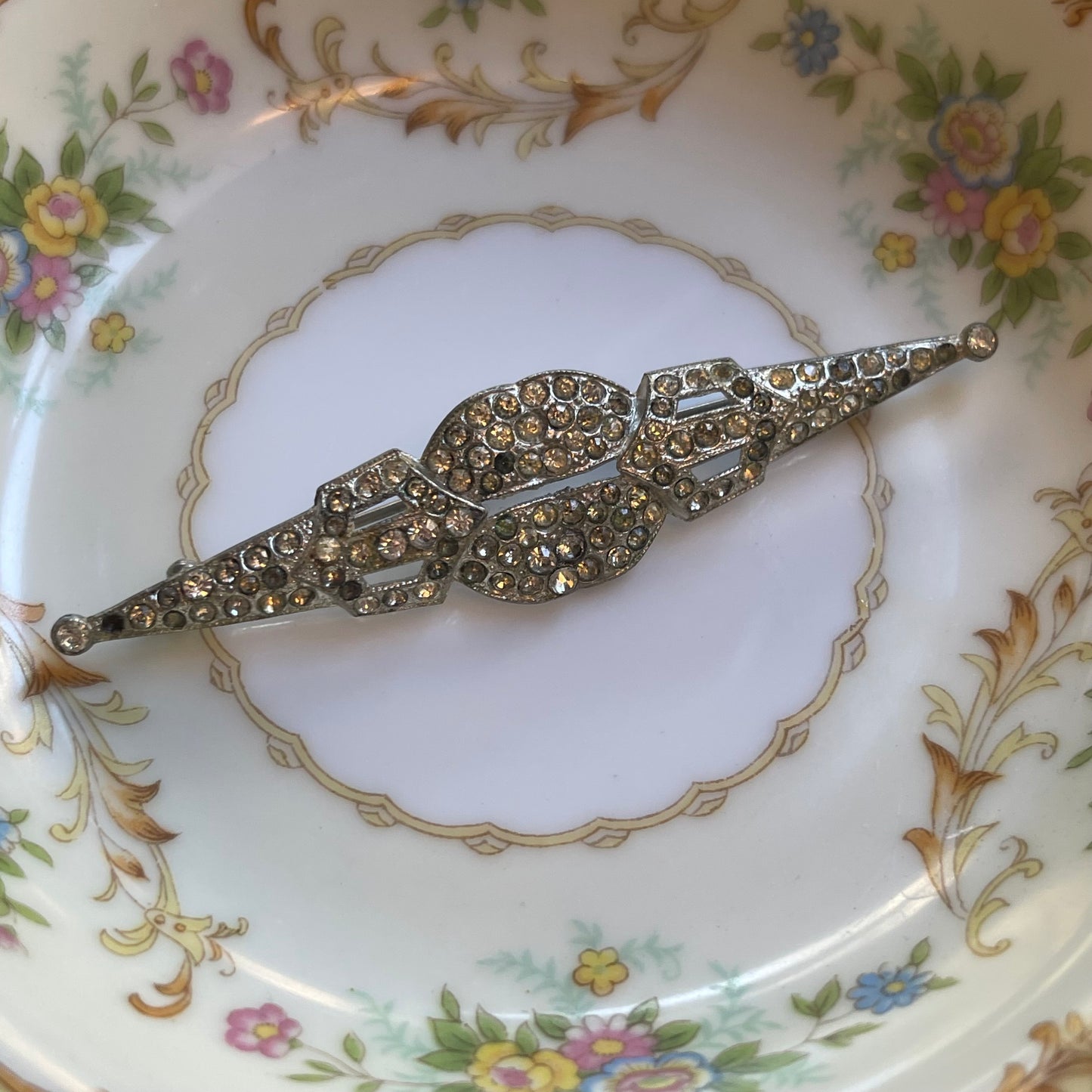 Art Deco Rhinestone Brooch