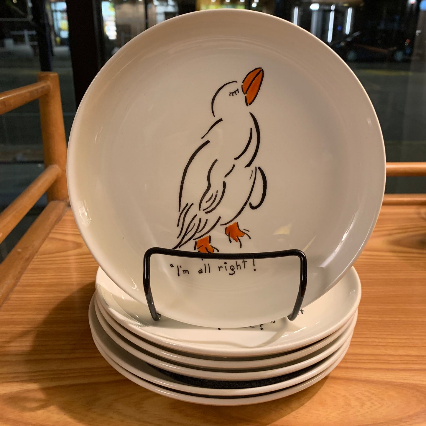 Vintage Hand Painted ‘Cocktails at the Zoo’ Plates - 6