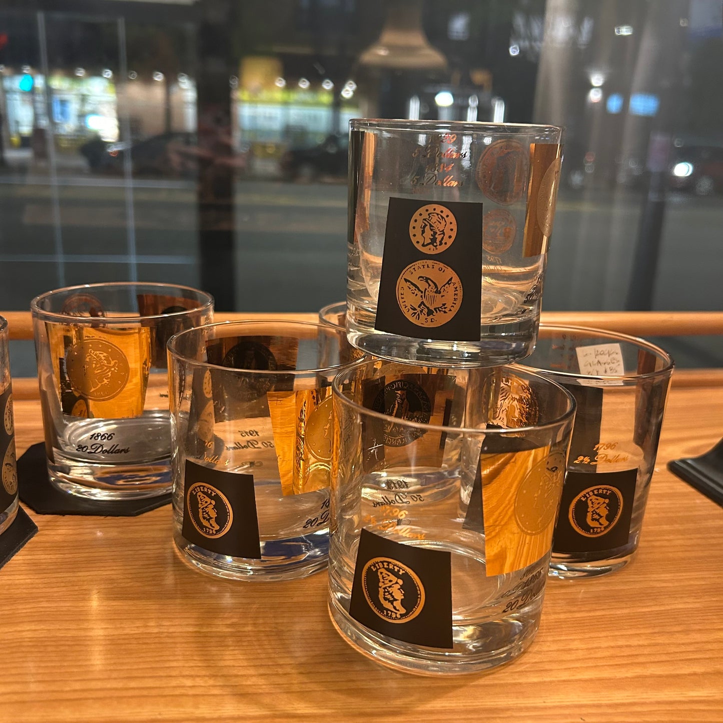 MCM Set of 7 Rocks/Old Fashioned Glasses