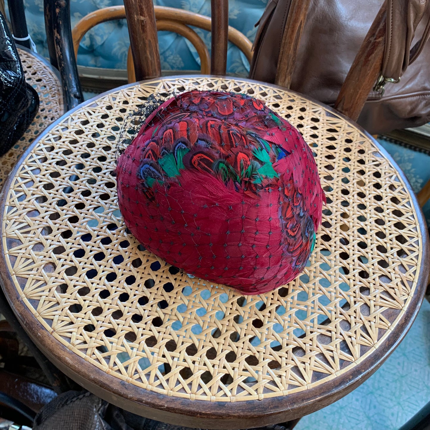 Red Feather Hat