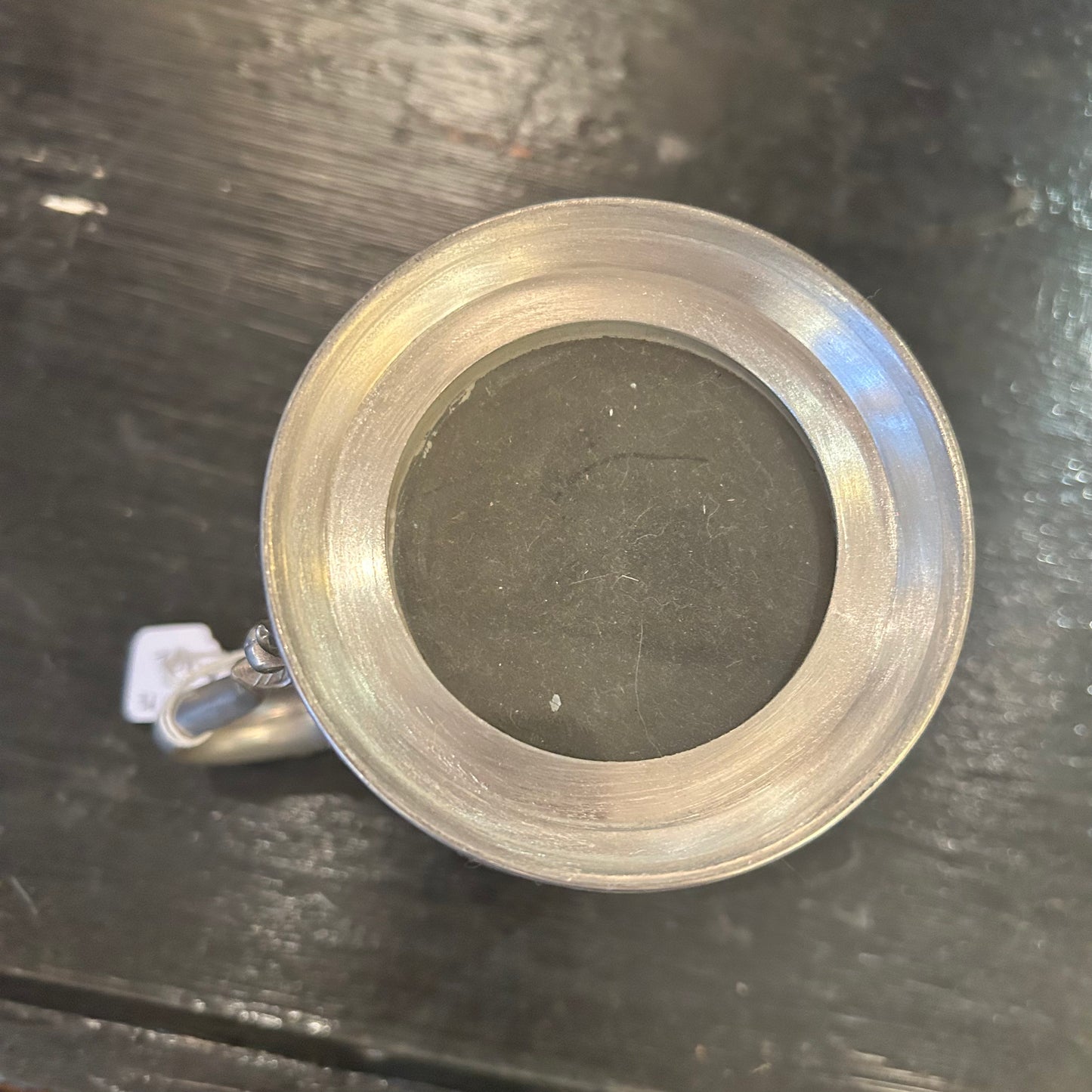 Glass Bottomed Pewter Tankard